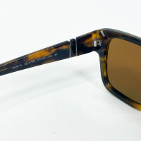 PERSOL 3348-S Unisex Sunglasses, Size 57, Black/Brown Havana, Model No. 145 3N, elegant design, UV protection, comfortable fit, stylish for women & men