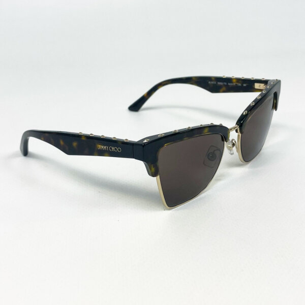 JIMMY CHOO JC 5014 Sunglasses, Model No. 5014, Unisex, Size 54, Black/Brown Havana, UV Protection, Fashionable Design, Temple Length 140 mm, Filter Category 3N, Elegant Look