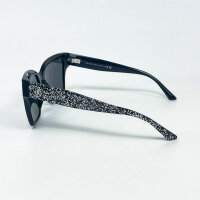 JIMMY CHOO JC 5003 Sunglasses, Model No. 5003, Womens Accessory, Black Frame with Glitter, Size 55, Temple Length 140 mm, Filter Category 3N, Stylish UV Protection, Fashionable Design