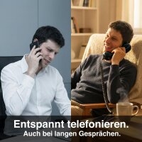 OPIS 60s MICRO Retro-Handset – Vintage Telefonhörer für iPhone, Samsung Galaxy, Blackberry, Lumia & mehr, klassisches Design, komfortabler Griff, kompatibel mit vielen Smartphones, Farbe: Schwarz