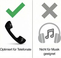 OPIS 60s MICRO Retro-Handset – Vintage Telefonhörer für iPhone, Samsung Galaxy, Blackberry, Lumia & mehr, klassisches Design, komfortabler Griff, kompatibel mit vielen Smartphones, Farbe: Schwarz