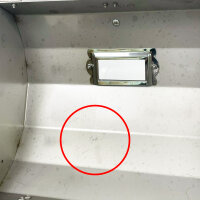 Elektrischer Kaffeebohnenröster Edelstahl, Modell mit Thermometer, 100–300°C, automatische Rotation, für gleichmäßiges Rösten, leichte Kratzer, ideal für frische Kaffeebohnen, vielseitig einsetzbar