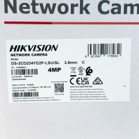 HikVision DS-2CD2347G2P-LSU/SL surveillance camera, IP network camera, 4MP, color night vision, integrated microphone, speaker, motion detection, PoE, weatherproof, for indoor and outdoor use