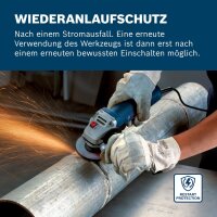 Bosch Professional Angle Grinder GWS 7-125, 0601388108, 720W, 125mm disc diameter, without grinding disc, incl. auxiliary handle, protective guard, mounting flange, clamping nut, two-hole wrench, compact & powerful