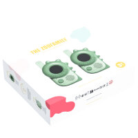 The ZooFamily ZFK22-DG Walkie-Talkie für Kinder ab 3, Dino-Design, grün, leicht bedienbar, robust, ideal für Abenteuer und Rollenspiele drinnen & draußen