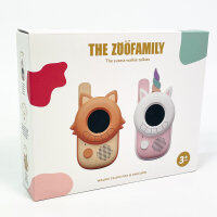 The ZooFamily ZFK22-FU Walkie Talkie for children aged 3 and up, unicorn & fox design, robust, easy to use, ideal for indoor & outdoor adventures
