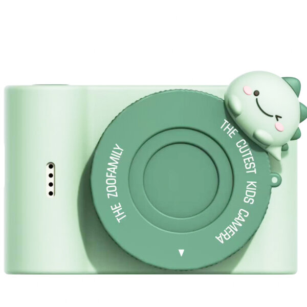 The Zoofamily Urban Zoo Kids Camera Dino Green – Robust digital camera for children aged 3 and up, shockproof, easy to use, with a fun dinosaur design, ideal for little explorers