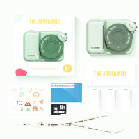 The ZooFamily Zoo Print Kids Camera for ages 5 and up, Dino Green – Robust digital camera for children, fun dinosaur design, easy to use, shockproof, ideal for little explorers