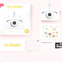 The Zoofamily Zoo Friends Kids Camera for ages 3 and up – Unicorn Design, robust digital camera for children, easy to use, shockproof, discover photos through play