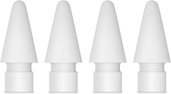 Apple iPad Stift Spitzen 4er Set, Modell MX763ZM/A, Zubehör für Apple Pencil, langlebige Ersatzspitzen, präzises Schreiben und Zeichnen, einfache Montage, kompatibel mit Apple Pencil 1. und 2. Generation