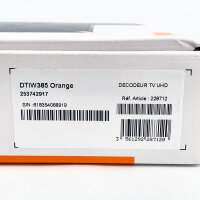 Orange UHD TV Decoder DTIW385 – Digitaler TV-Receiver, Ultra-HD-Auflösung, modernes Design, vielseitige Anschlussmöglichkeiten, einfache Bedienung, kompakt, ideal für gestochen scharfes Fernsehen und Streaming in 4K-Qualität.