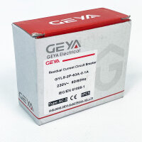 Geya GYL9-2P-63A-0.1A FI-Schutzschalter, 2-polig, 63A, 100mA, 230V~, 50/60Hz, zuverlässiger Fehlstromschutz für Elektroinstallationen