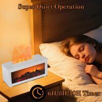 Fireplace Aroma Diffuser HY05, 280ML, Remote Control, 7 LED Colors, Timer, Flame Effect, for Essential Oils, Quiet Operation, Modern Design, Humidifier, Ideal for Home and Office