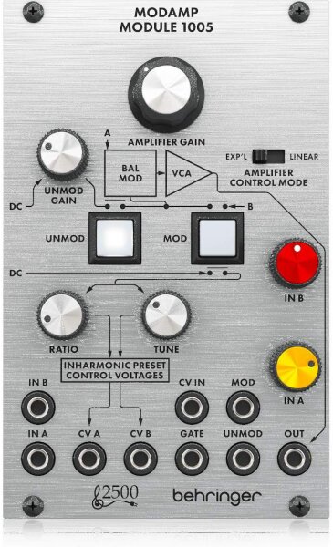 Behringer MODAMP 1005, Soundmodul & VCA, Ringmodulator der 2500er-Serie, Eurorack-kompatibel, vielseitige Klanggestaltung, legendärer Analog-Sound, flexible Modulationsmöglichkeiten, robustes Design