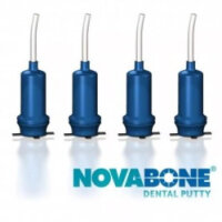 NovaBonne Dental Putty, Modellnr: nicht spezifiziert, bioaktives synthetisches Knochenersatzmaterial, 0,5-ml-Kartuschen, 6 Stück, für dentale Anwendungen, fördert Knochenregeneration, gebrauchsfertig, sterile Einzeldosen