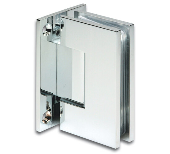 Bohle BO 5211516 Duschtürband Bilbao Select, Glas-Wand 90°, beidseitige Wandmontage, passend für 8/10/12 mm Glas, Oberfläche verchromt