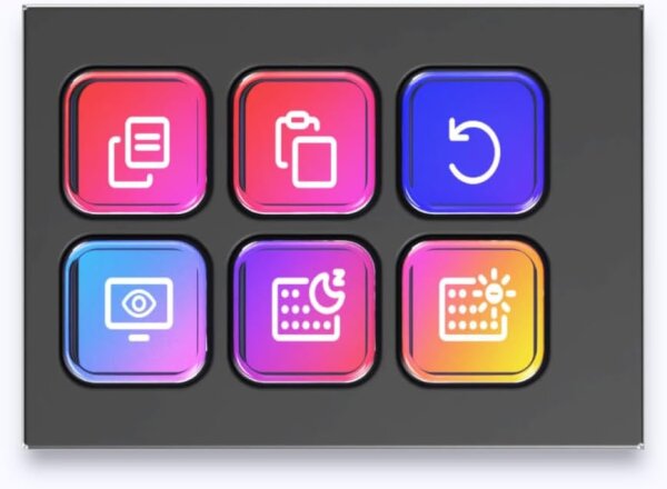 Elgato Stream Deck Modul 6, Modell 10GBS9901, DIY-Bedienfeld mit 6 LCD-Membrantasten, USB-C, ohne Logo, vielseitig anpassbar, unterstützt zahlreiche Plug-ins & SDK, offizielle App, einfache Integration
