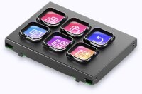 Elgato Stream Deck Modul 6, Modell 10GBS9901, DIY-Bedienfeld mit 6 LCD-Membrantasten, USB-C, ohne Logo, vielseitig anpassbar, unterstützt zahlreiche Plug-ins & SDK, offizielle App, einfache Integration