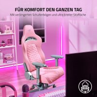 Razer Enki Quartz Gaming-Stuhl, Standard, ergonomisch, integrierte Lordosenstütze, reaktive Sitzneigung, breite Sitzfläche, optimierte Polsterung, nachhaltiges Kunstleder, ganztägiger Komfort