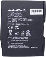 Weidmüller PRO BAS Netzteil 120W, 24V, 5A, Hutschiene, 1 Stück – Kompaktes DIN-Rail-Schaltnetzteil für industrielle Anwendungen, zuverlässige Stromversorgung, einfache Montage, hohe Effizienz
