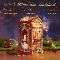 Tonecheer Book Nook Kit Die Schöne und das Biest, Modell Beast & Beauty, DIY 3D Miniatur Holzhaus mit Staubschutz, zauberstabkompatibel, kreative Bücherregal-Deko, originelles Geschenk für Erwachsene