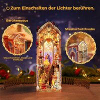 Tonecheer Book Nook Kit Die Schöne und das Biest, Modell Beast & Beauty, DIY 3D Miniatur Holzhaus mit Staubschutz, zauberstabkompatibel, kreative Bücherregal-Deko, originelles Geschenk für Erwachsene