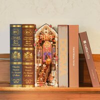 Tonecheer Book Nook Kit Die Schöne und das Biest, Modell Beast & Beauty, DIY 3D Miniatur Holzhaus mit Staubschutz, zauberstabkompatibel, kreative Bücherregal-Deko, originelles Geschenk für Erwachsene