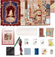 Tonecheer Book Nook Kit Die Schöne und das Biest, Modell Beast & Beauty, DIY 3D Miniatur Holzhaus mit Staubschutz, zauberstabkompatibel, kreative Bücherregal-Deko, originelles Geschenk für Erwachsene