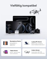 Baseus 120W GaN USB-C Ladegerät, 6-Port Desktop-Ladestation, Schnellladegerät für iPhone 17/16/15, MacBook Air, Galaxy, iPad, mehrere Geräte gleichzeitig laden, kompakt, vielseitig, PD Charger