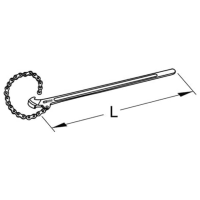 KS Tools 114.0040 Chain Pipe Wrench, Pipe Wrench with Chain, Ø 110 mm, Robust Steel, for Pipes and Fittings, Versatile, Non-Slip Grip, Professional Tool