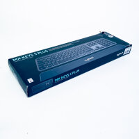 Logitech MX Keys S Plus QWERTY kabellose Tastatur, Low Profile, leise Tasten, programmierbar, Hintergrundbeleuchtung, Bluetooth & USB-C, inkl. Handballenauflage, kompatibel mit Windows, Mac, Linux, Chrome, grau