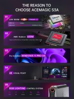 RGB Mini PC, AMD Ryzen 9 6900HX, 16GB DDR5, 512GB NVMe...