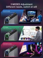 RGB Mini PC, AMD Ryzen 9 6900HX, 16GB DDR5, 512GB NVMe SSD, Radeon 680M, Micro Desktop, 3 performance modes, WiFi 6, dual fans, ideal for business, office & light gaming, compact & powerful