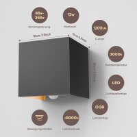 Vatato LED wall light, model 12W, suitable for indoor and...