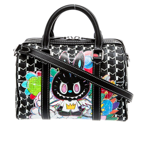 Moynat X Labubu 48H Mini-Tasche, Limited Edition, Schwarz/Weiß, exklusive Designer-Kollaboration, kompaktes Format, ikonisches Muster, Sammlerstück, luxuriöses Accessoire, selten erhältlich, stilvoll und einzigartig