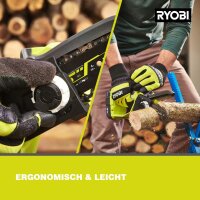 RYOBI 18V ONE+ Akku-Astsäge RY18PSX10A-0, 10cm Schwert, 8cm Schnitt, Brushless Motor, variable Kettengeschwindigkeit bis 6m/s, kompakt, ohne Akku/Ladegerät, ideal für präzise Gartenarbeiten