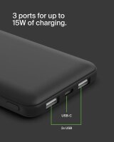 Belkin Powerbank BPB011BTBK, 10000mAh, tragbares...