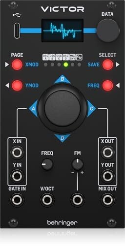Behringer VICTOR Quad Vector Morphing Oscillator Soundmodul, Eurorack, 4-fach Oszillator, vielseitige Wellenform-Morphing-Funktionen, CV-Steuerung, modulare Synthese, kreative Klanggestaltung