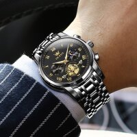 OLEVS Herren Quarzuhr, Edelstahl, Modell mit...