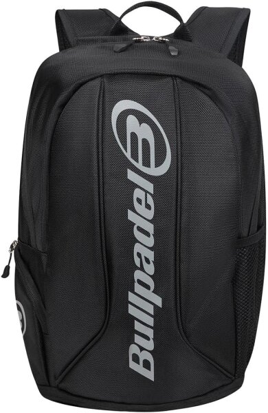 Bullpadel Backpack Bpmex003 Avant, black sports backpack, model 494310, spacious, robust, with multiple compartments, ideal for padel and leisure, padded shoulder straps, modern design