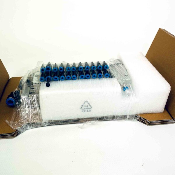 Festo Ventilinsel VTUB12-12-LELY-SA, Modell 577580, Typ T602 – Kompakte Ventilinsel für modulare Pneumatiklösungen, flexible Steuerung, einfache Integration, hohe Zuverlässigkeit, vielseitig einsetzbar.