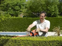 Black+Decker GTC1845L20 Akku-Heckenschere, 18V, E-Drive, 18mm Schnittstärke, leicht (2,6kg), für mittlere/große Hecken & dicke Äste, schwarz-orange