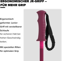 Atomic AMT Jr Skistöcke, Modellnr: AMT JR, Skistock für Kinder, robuster 3* Aluminium-Schaft, ergonomischer Junior-Griff, flexible Kids-Handschlaufe, 50mm Pistenteller, leicht & stabil für junge Skifahrer