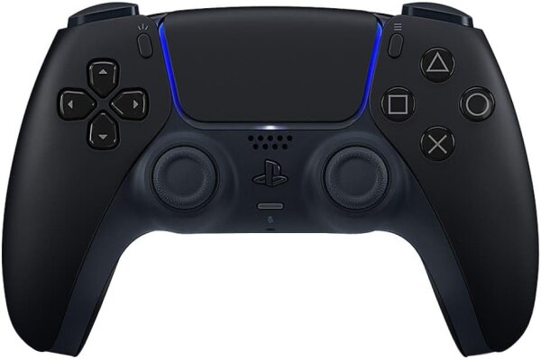 PlayStation 5 DualSense Wireless Controller Midnight Black, wireless, haptic feedback, adaptive triggers, integrated microphone, ergonomic design, precise control, ideal for immersive gaming.