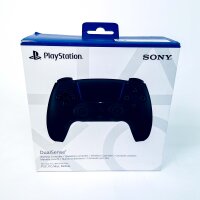 PlayStation 5 DualSense Wireless Controller Midnight Black, wireless, haptic feedback, adaptive triggers, integrated microphone, ergonomic design, precise control, ideal for immersive gaming.