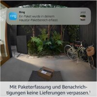 Ring Akku-Videotürklingel Pro, kabellose Video-Türklingel & Sicherheitskamera, Kopf-bis-Fuß-Ansicht, 3D-Bewegungserkennung, farbige Nachtsicht, WLAN-fähig
