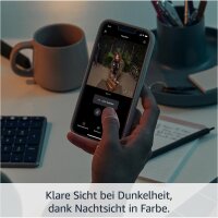 Ring Akku-Videotürklingel Pro, kabellose Video-Türklingel & Sicherheitskamera, Kopf-bis-Fuß-Ansicht, 3D-Bewegungserkennung, farbige Nachtsicht, WLAN-fähig