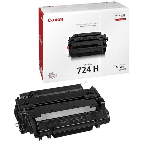Canon 724 H Toner, Black, Model 3482B002, High-performance cartridge for laser printers, long-lasting, crisp prints, easy installation, compatible with selected Canon printers.