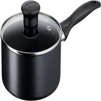 Tefal G155S544 Kochgeschirr-Set, 5-teilig, induktionsgeeignet, antihaftbeschichtet, robust, spülmaschinenfest, ergonomische Griffe, hitzebeständig, vielseitig einsetzbar, modernes Design, Farbe Schwarz