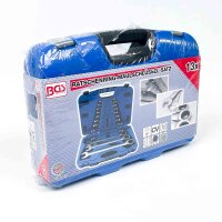 BGS 13-tlg. Ratschenschlüssel-Set 8-32mm, Modell 6524, Maul-Ring-Kombischlüssel, feinverzahnte Ratschenfunktion, robuste Ausführung, vielseitig für Kfz und Werkstatt, präzise Größen, langlebig, handlich